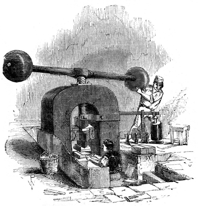 Embossing press, 1886. Artist: Unknown