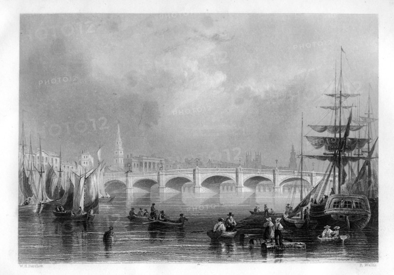 The bridge and Broomielaw Quay, Glasgow, Scotland, 1886. Artist: R Wallis