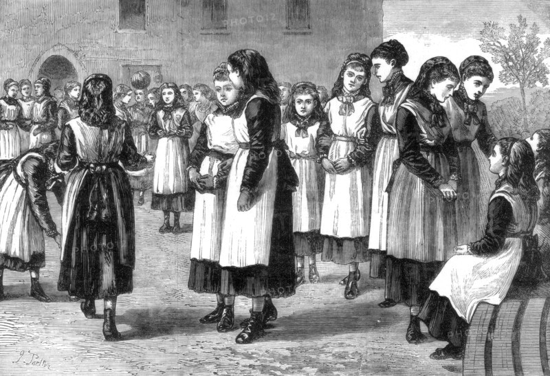 The Royal Masonic School for girls, St John's Hill, Battersea Rise, London, 1875. Artist: Unknown