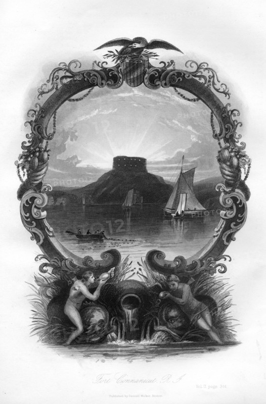 Fort Connanicut, Rhode Island, 1855. Artist: Unknown