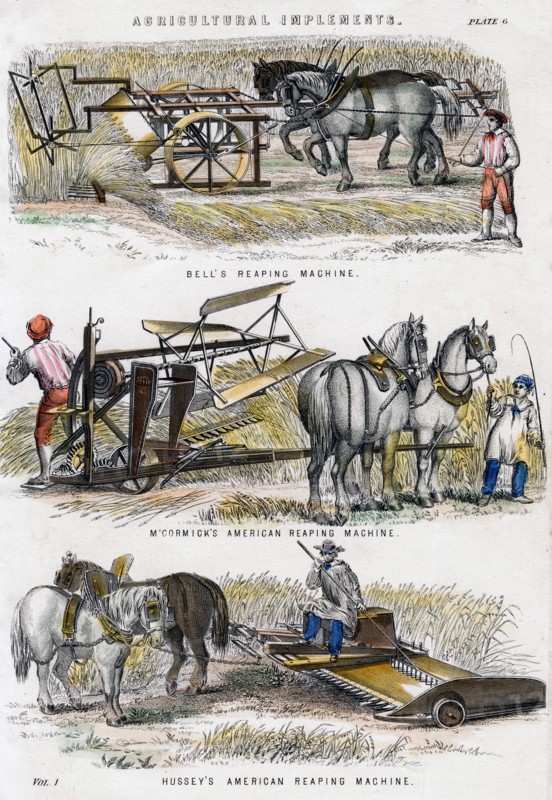 Agricultural implements, 19th century. Artist: Unknown