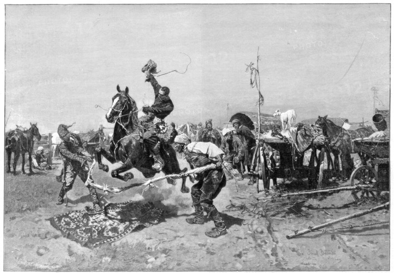 A Russian horse fair, 1894. Artist: Unknown