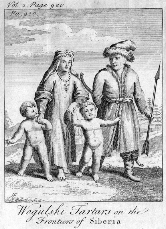 'Wogulski Tartars on the Frontiers of Siberia', c1740. Artist: Unknown
