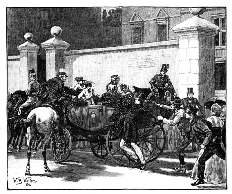 Pate's Assault on the Queen, 1850, (c1888).Artist: William Barnes Wollen