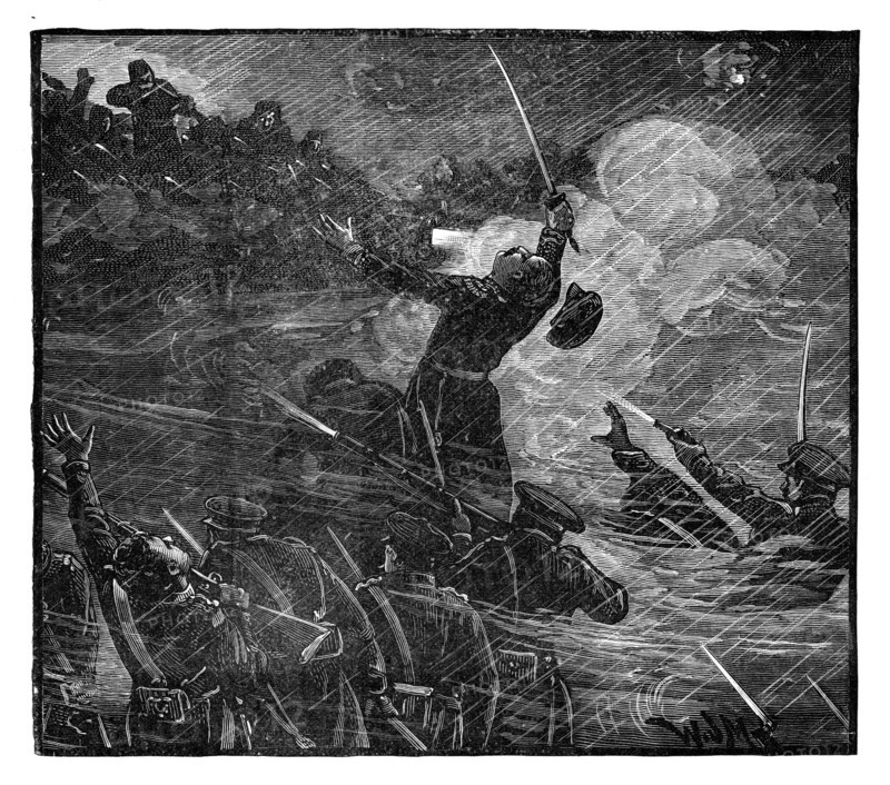 Russian repulse at Silistria, 19th century, (1888). Artist: Unknown