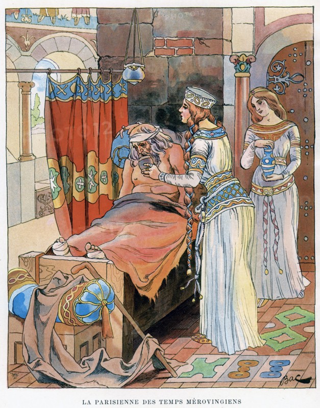 ''The Parisian Woman during the time of the Merovingians', c5th-8th century AD, c1870-1950.Artist: Ferdinand Sigismund Bac