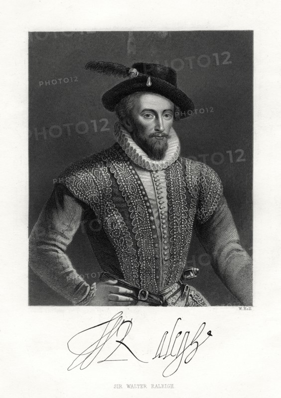 Sir Walter Raleigh, 19th century. Artist: W Holl