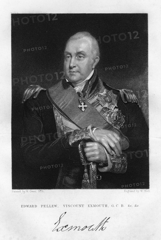 Admiral Edward Pellew (1757-1833), 1st Viscount Exmouth, 1837.Artist: W Holl
