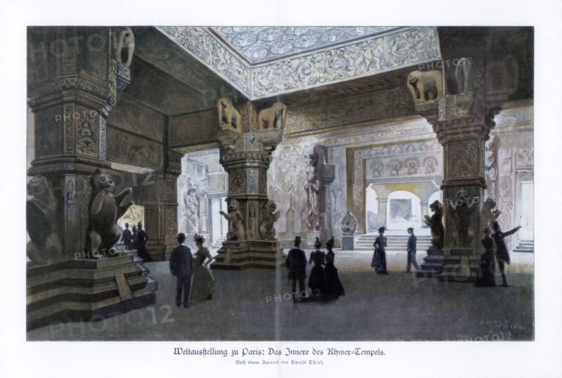 Khmer Temple, Paris World Exposition, 1889, (1900).Artist: Ewald Thiel