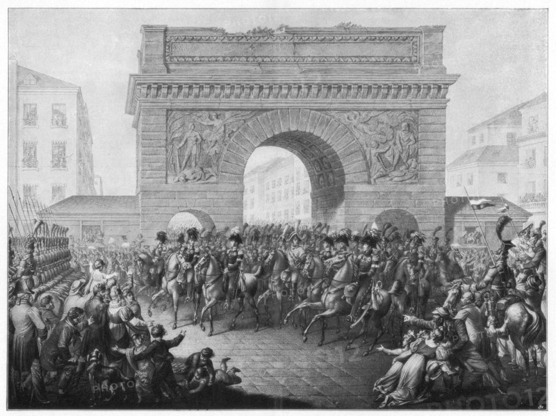 The Allies enter Paris, 31 March 1814 (1900). Artist: Unknown