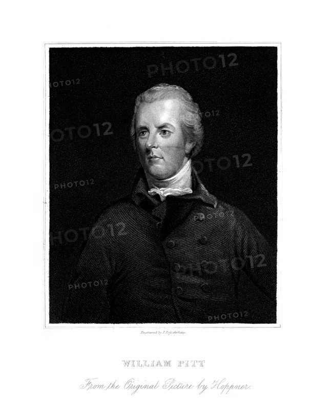 William Pitt the Younger, British politician, 19th century.Artist: James Posselwhite