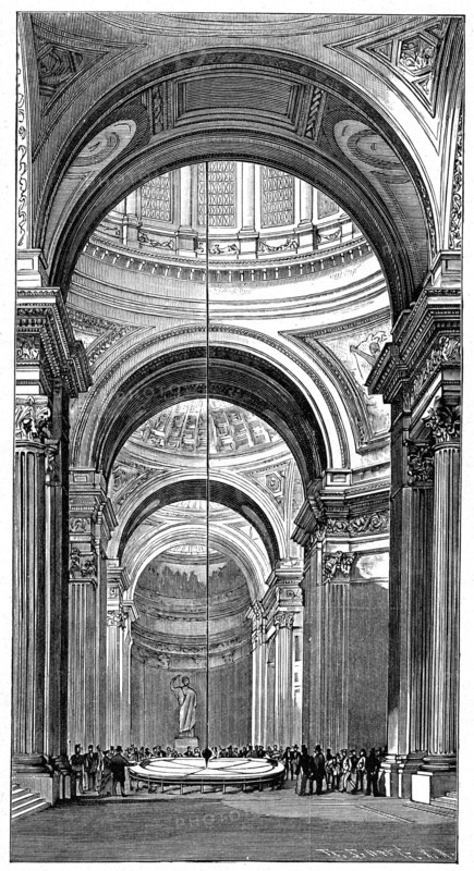 Foucault's pendulum in the Panthéon, Paris, (1851), 1900. Artist: Unknown