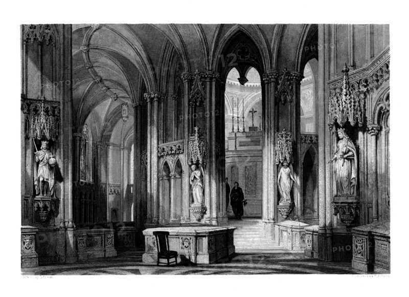 Mausoleum of the Orleans family, Chapel of Dreux, France, 1875. Artist: Henry Adlard