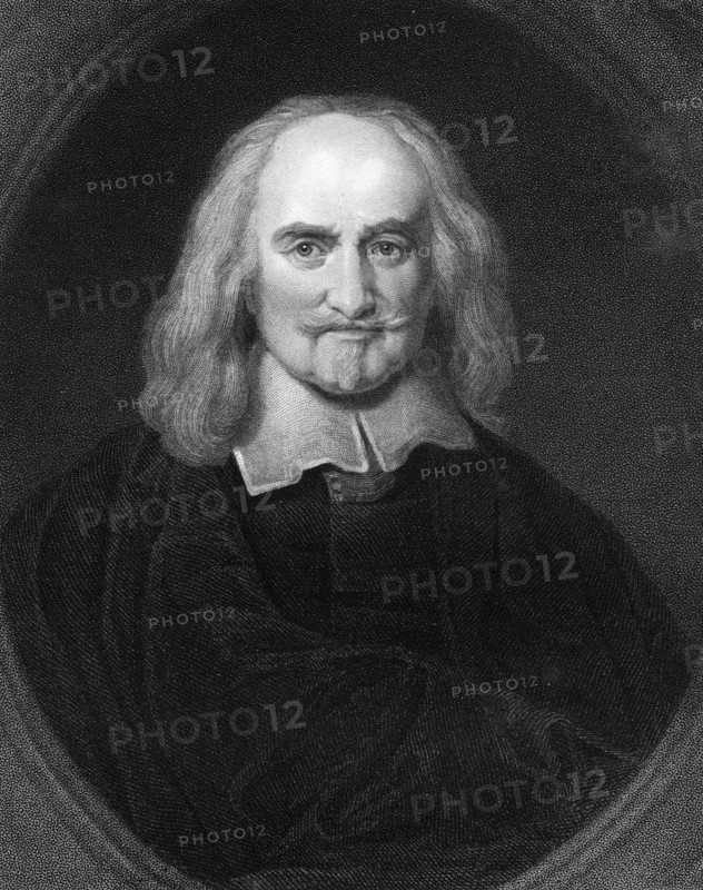 Thomas Hobbes, 17th century English philosopher, (1836).Artist: James Posselwhite