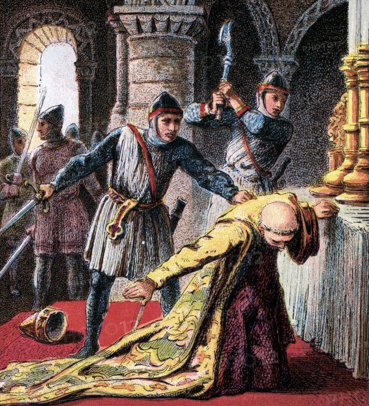 'Murder Of Thomas A Becket', 1170, (c1850). Artist: Unknown