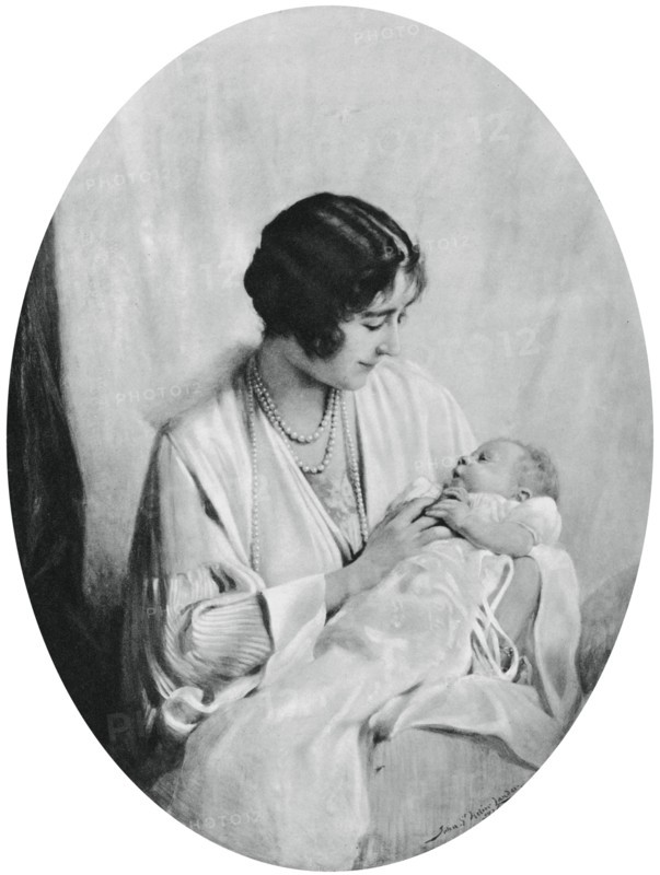 Queen Elizabeth with Princess Elizabeth in 1926, (1937).  Creator: John Saint-Helier Lander.