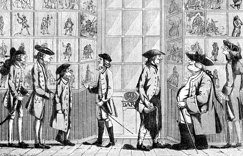 'The Macaroni Print Shop', 1772. Artist: Unknown