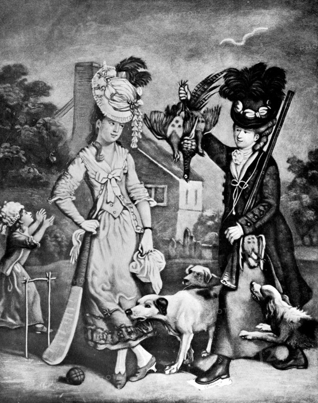 'Miss Wicket and Miss Trigger', 1770. Artist: Unknown