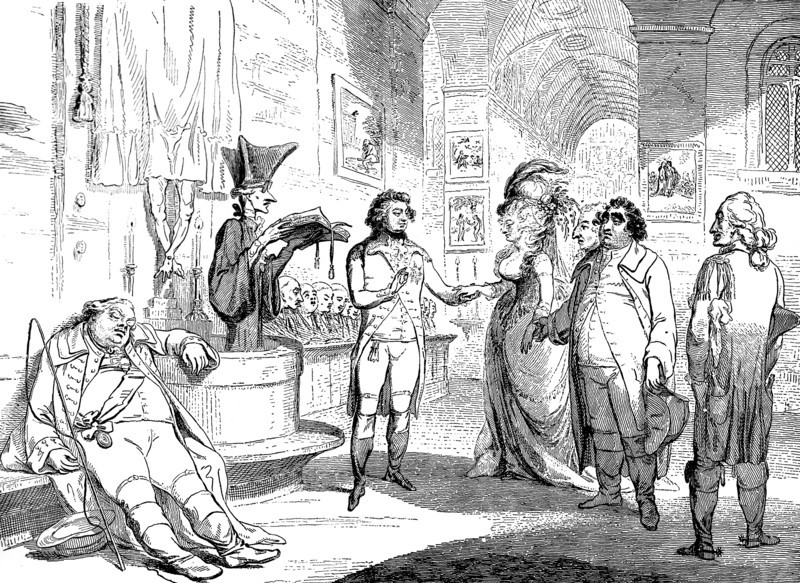 'A Wife and No wife - or - a Trip to the Continent', 1786. Artist: Carlo Khan