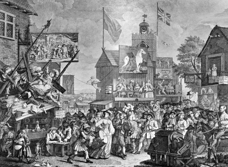 'Southwark Fair', 1733.Artist: William Hogarth