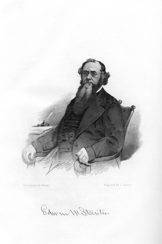 Edwin McMasters Stanton, American lawyer, politician, 1862-1867. Artist: Brady