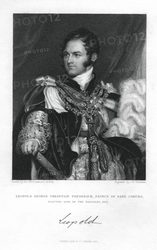 Prince Leopold of Saxe-Coburg-Saalfeld, 1831.Artist: J Thomson