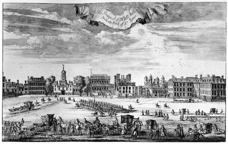 View of Whitehall from St James's Park, 17th-18th century, (1908). Artist: Unknown