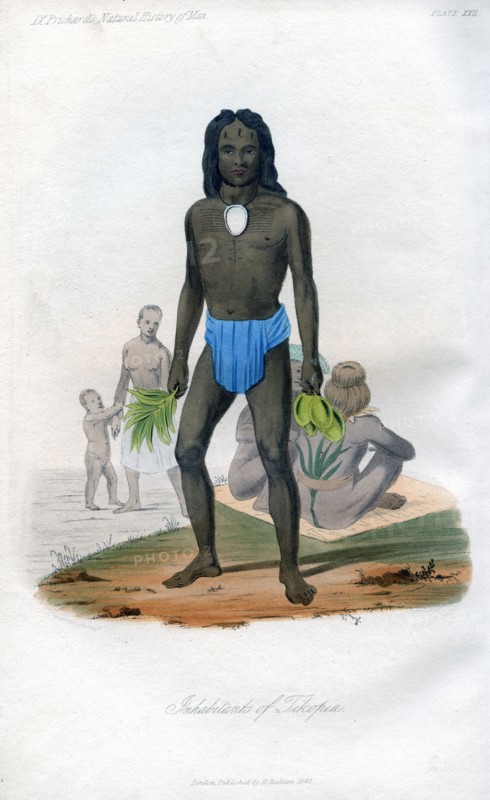 'Inhabitants of Tikopia', 1848. Artist: Unknown