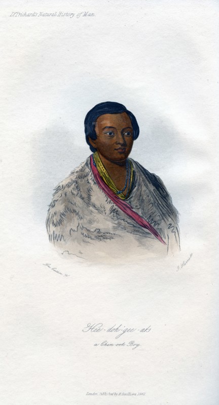 'Hee-doh-gee-ats, a Chin-ook Boy', 1848. Artist: Harris