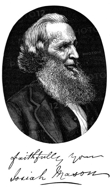 Sir Josiah Mason, English pen-manufacturer, c1880. Artist: Unknown