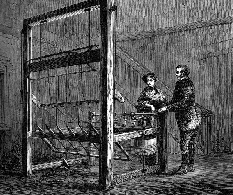 Thomas Highs' spinning jenny, (c1880). Artist: Unknown