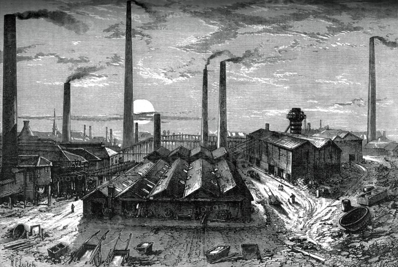 The St Rollox chemical works, Glasgow, c1880. Artist: Unknown