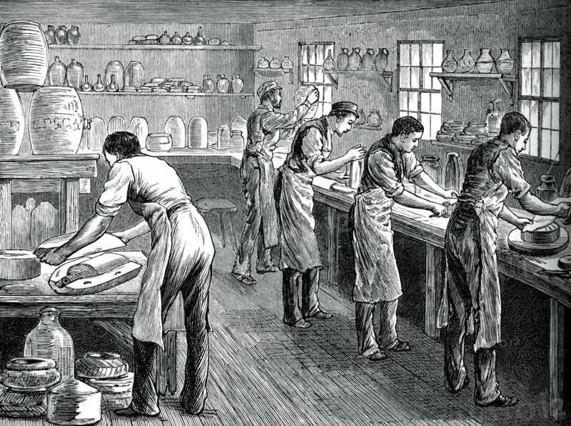 Pressers at work, c1880. Artist: Unknown