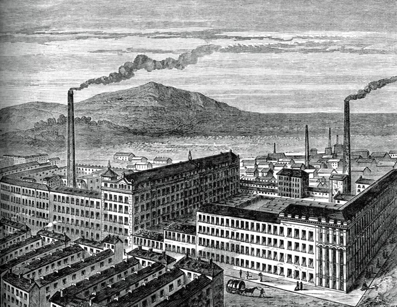 York Street Mill, Belfast, c1880.Artist: J Kirchner