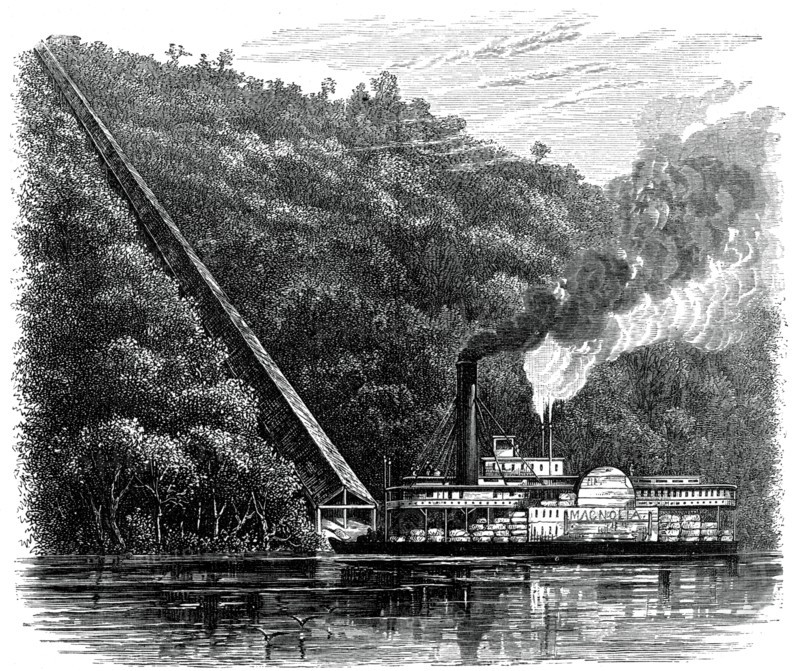 A cotton chute, United States, c1880. Artist: Unknown