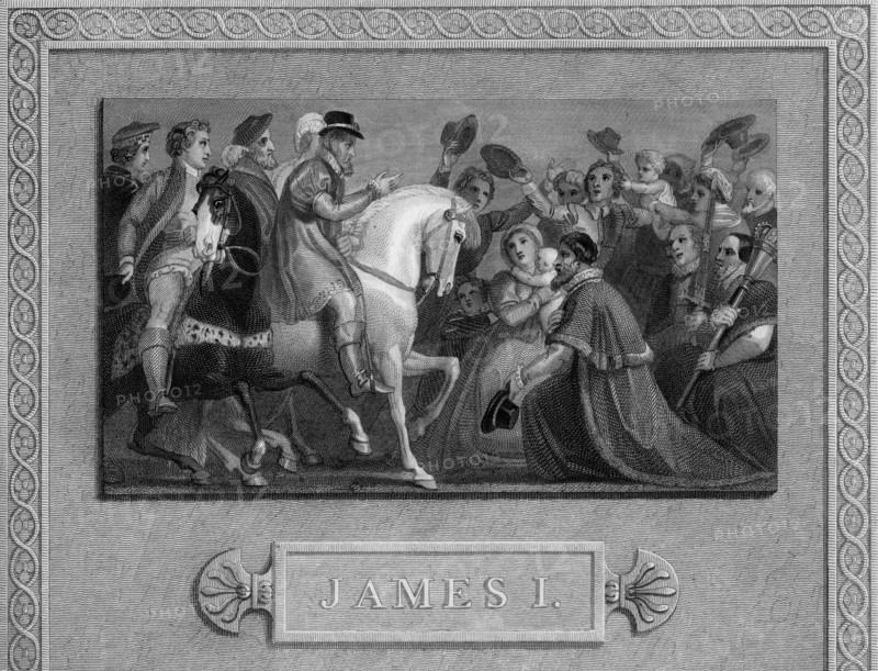 The entry of James I into London, c1603, (19th century). Artist: Unknown