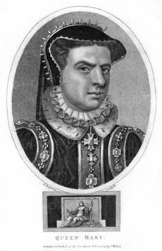 Queen Mary I of England, (1804).Artist: J Chapman