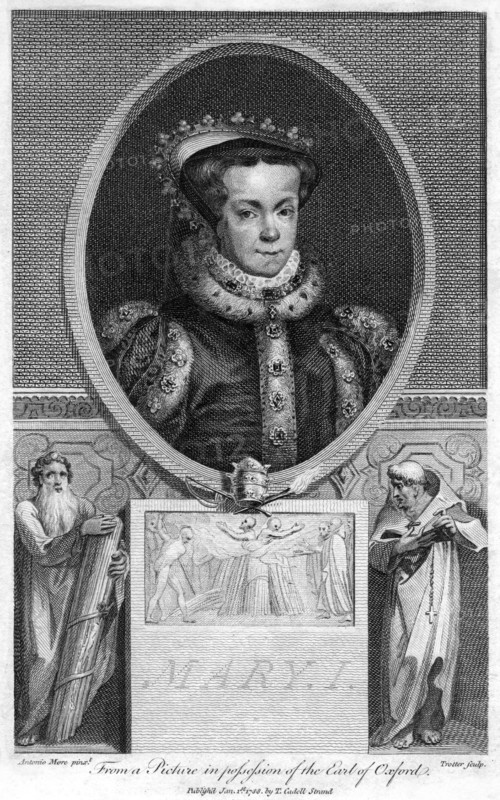 Queen Mary I of England, (1788).Artist: Thomas Trotter