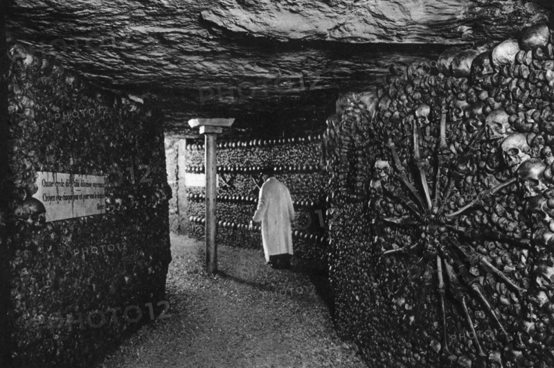 The Catacombs, Paris, 1931.Artist: Ernest Flammarion