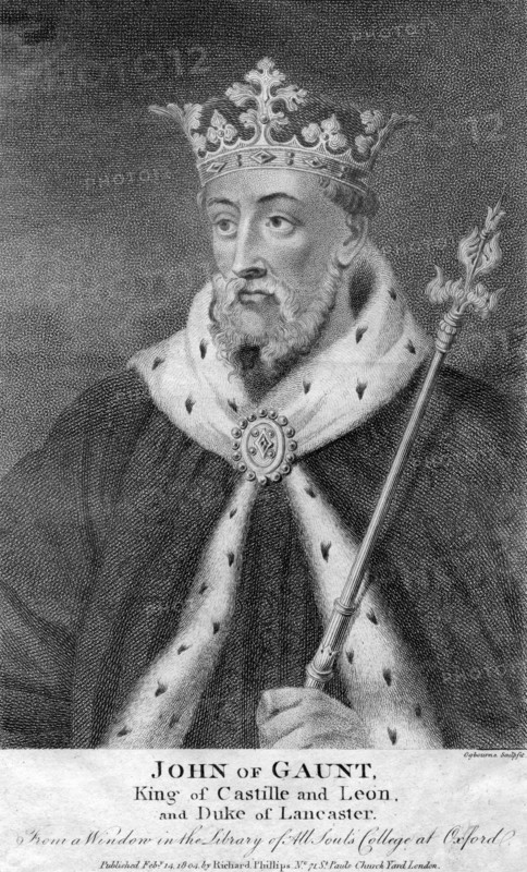 John of Gaunt, 1st Duke of Lancaster, (1804).Artist: Ogbourne
