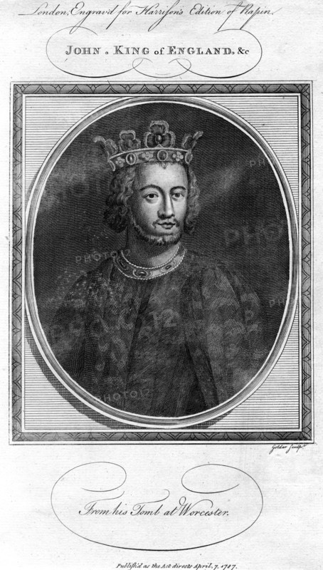 King John of England, (1787).Artist: Goldar