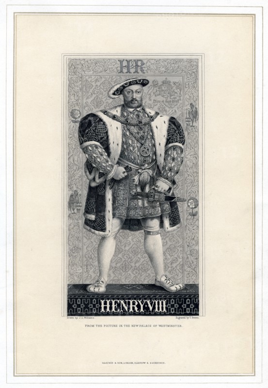 Henry VIII of England, (1491-1547).Artist: T Brown