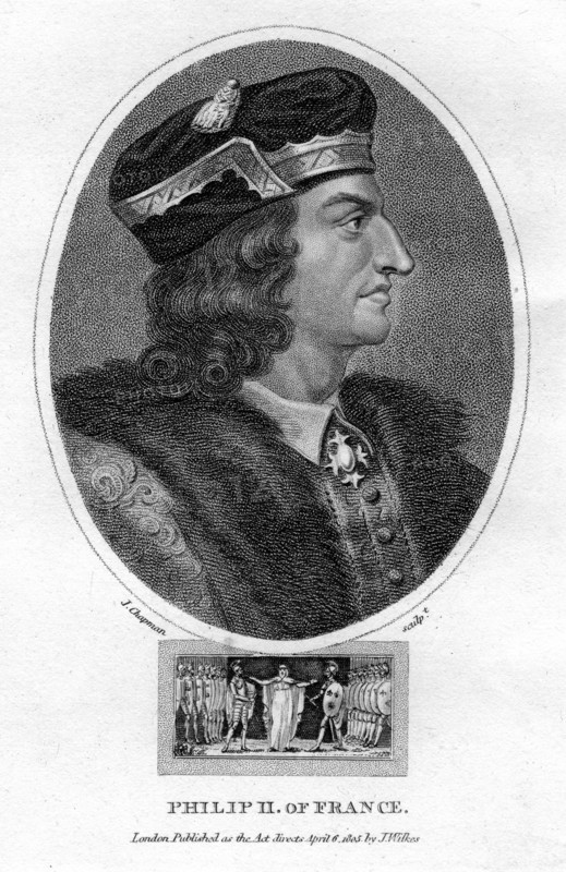 Philip II, King of France, (1805).Artist: J Chapman