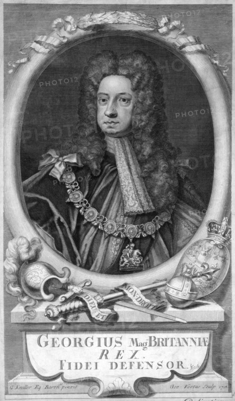 George I, King of Great Britain, 18th century.Artist: George Vertue