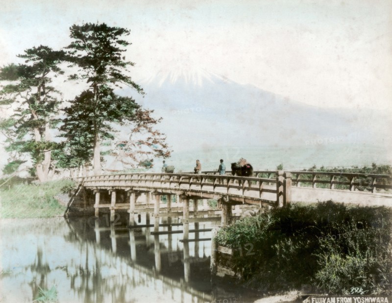 Fujiyama from Yoshiwara, Japan. Artist: Unknown