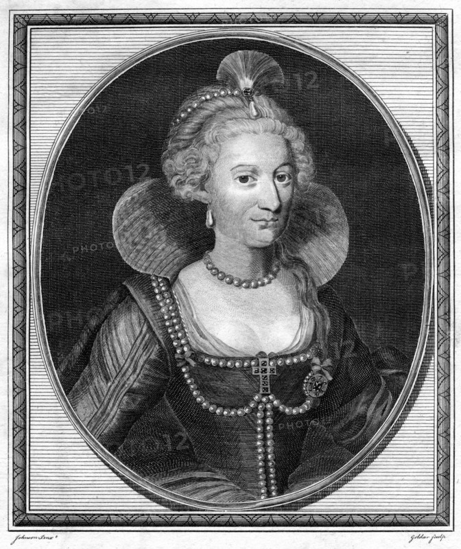 Anne of Denmark, queen consort of King James I of England and VI of Scotland, 1786.Artist: Goldar