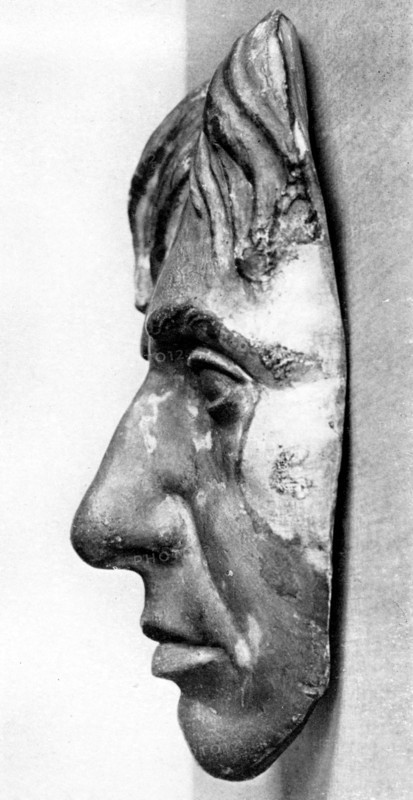 Death mask of Admiral Lord Nelson. Artist: Unknown