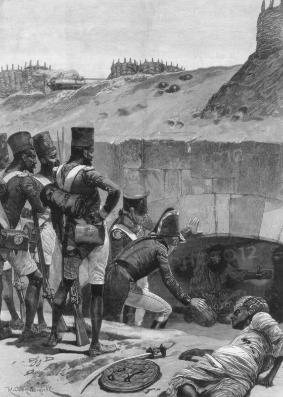 Finding the British prisoners under the casemates in the fortifications, 1894.Artist: Richard Caton Woodville II