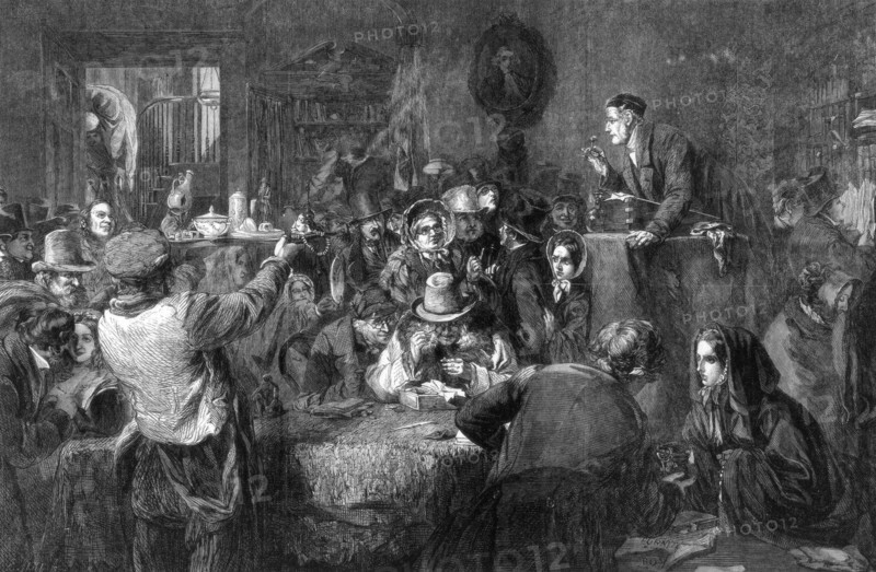 The Auction, Last Day of the Sale', the International exhibition, 1862. Artist: George Bernard O'Neill