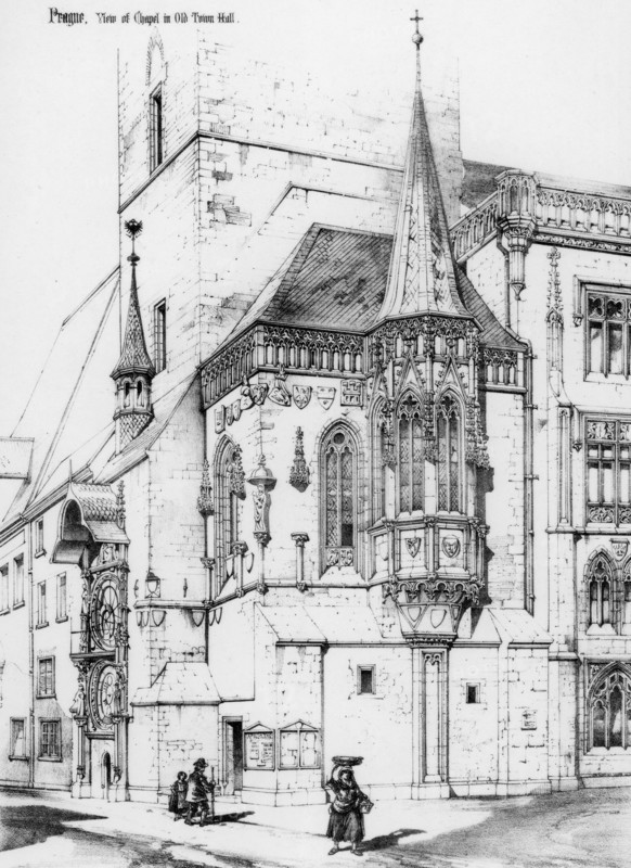 The chapel in the old town hall, Prague, Czech Republic, 19th century.Artist: Richard Norman Shaw